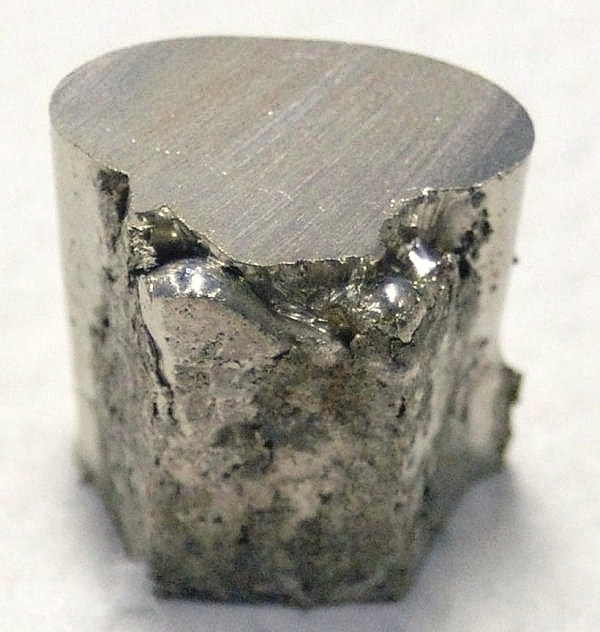 a chunk of nickel metal, the cause of Nickel Allergy.